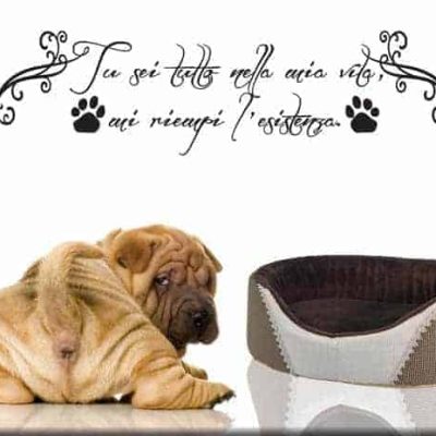 Adesivi da parete frase amico cane