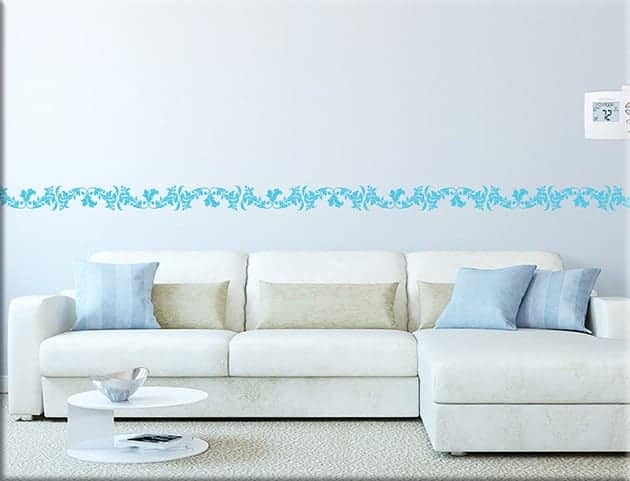 Adesivi da parete greca floreale