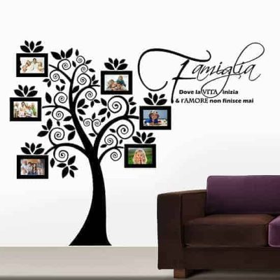 Adesivi murali portafoto albero famiglia