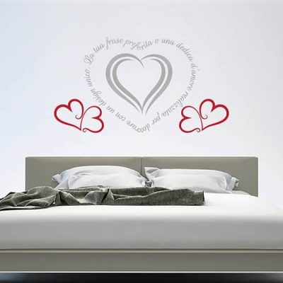 adesivi da parete frase personalizzata love