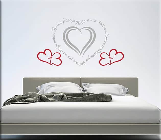 adesivi da parete frase personalizzata love