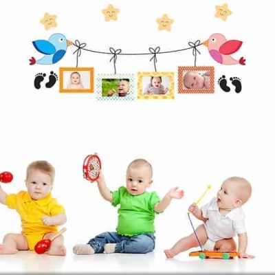 adesivi murali cornici portafoto bimbi