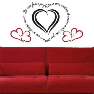 adesivi murali frase personalizzata love