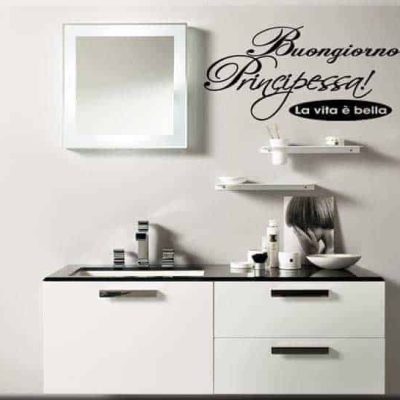 adesivi murali frase buongiorno