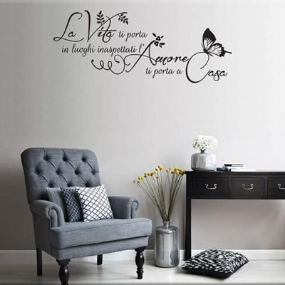 adesivi murali frase casa arredo