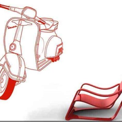 decorazione adesiva murale vespa piaggio