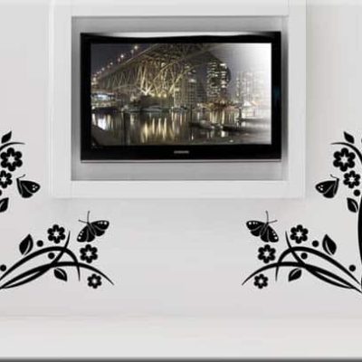 Decorazioni adesive murali angoli fiori