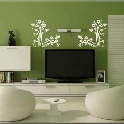 adesivi murali angoli fiori