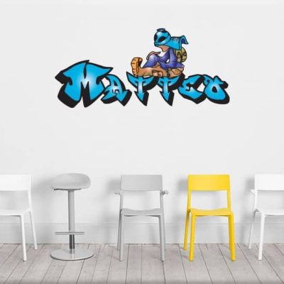adesivo da parete nome personalizzato