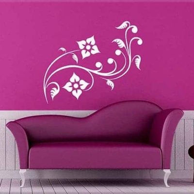 wall stickers fiori stilizzati design arredo