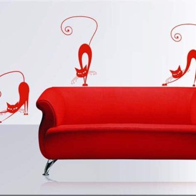 wall stickers gatti stilizzati arredo