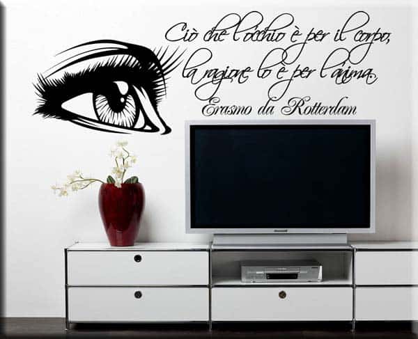 adesivi murali citazione erasmo da rotterdam