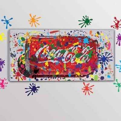 quadro moderno con adesivi murali arredo bar