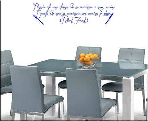 Adesivi murali frase Robert Frost cucina