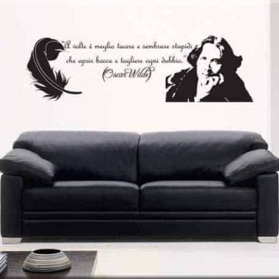 adesivi murali frase citazione oscar wilde