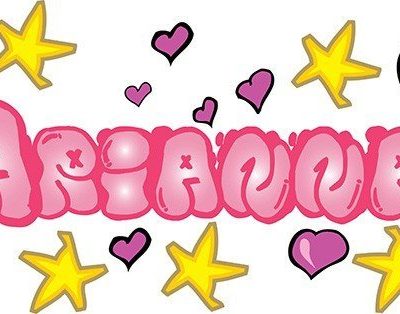 decorazione da parete graffito nome personalizzato rosa