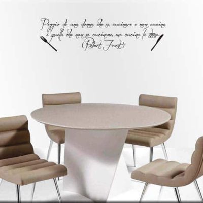 adesivi da parete frase cucina robert frost