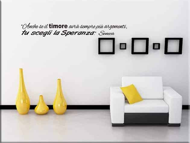 adesivi murali frase citazione seneca arredo