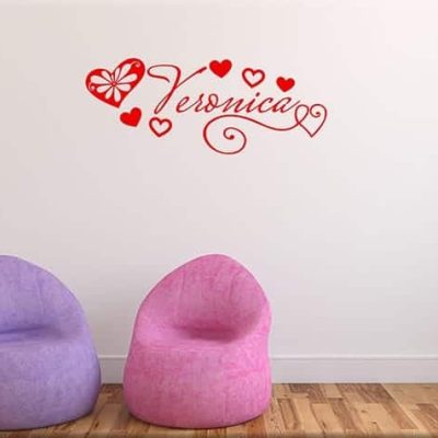 adesivi murali nome personalizzato bambina
