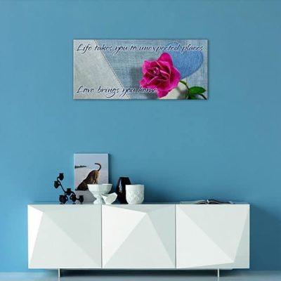 quadro moderno frase personalizzata stampa tela