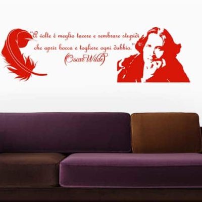 wall stickers frase citazione oscar wilde