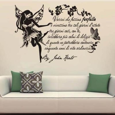 Adesivi murali frase citazione John Keats