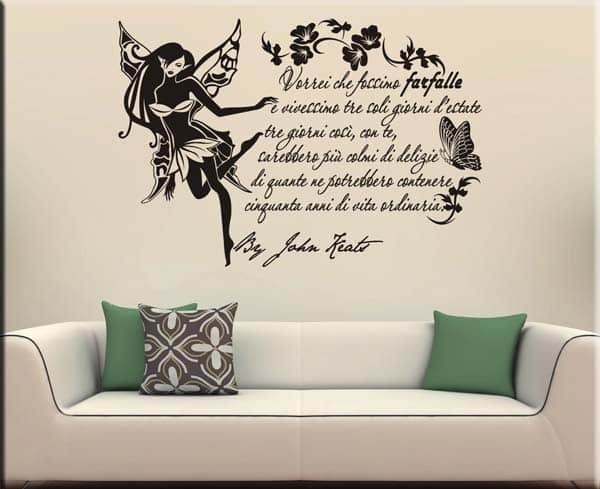 Adesivi murali frase citazione John Keats