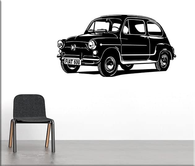 adesivi murali auto fiat 600