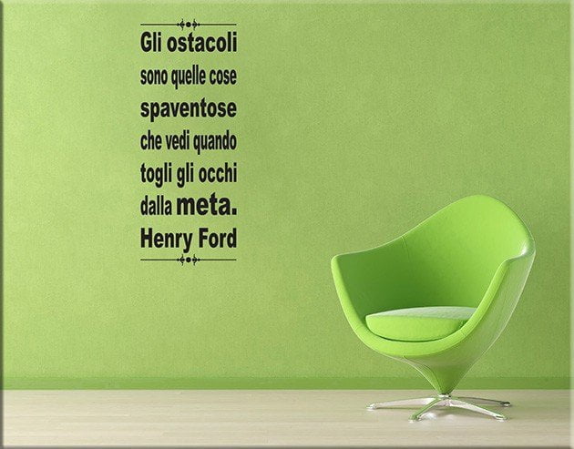 adesivi murali frase citazione henry ford
