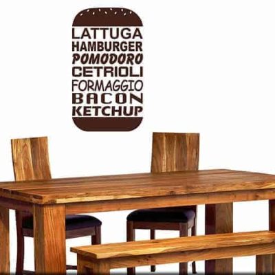 Adesivi murali hamburger fast food arredo