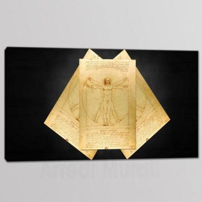 quadro 1 tela riproduzione uomo vitruviano di Leonardo Da Vinci