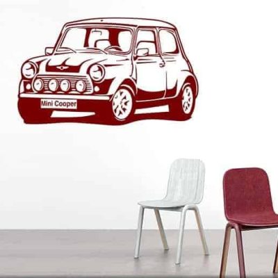 adesivi da parete auto mini cooper