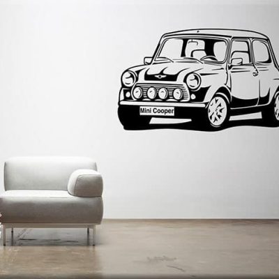 adesivi murali auto mini cooper