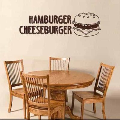 adesivi murali hamburger cheeseburger fast food