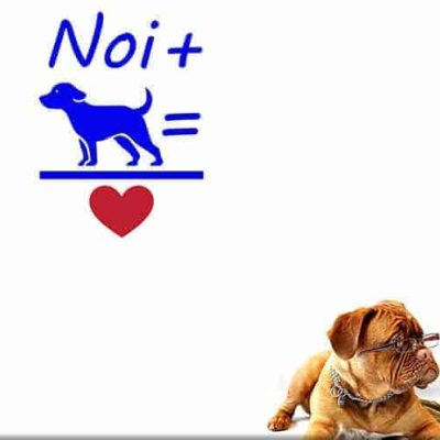 adesivi murali love dog cane design