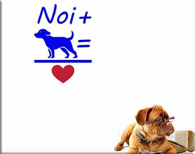 adesivi murali love dog cane design