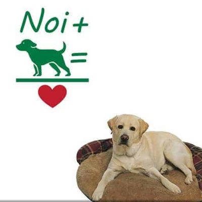 wall stickers love dog cane design