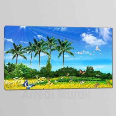 quadro su tela con paesaggio naturale, tela singola