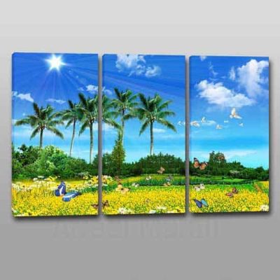 Quadri moderni paesaggio natura arredo casa 3 tele