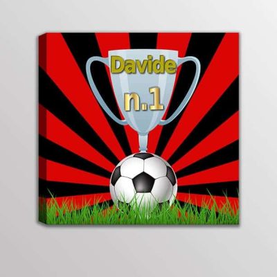 Quadro moderno nome personalizzato squadra calcio bambini