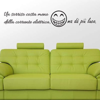 adesivi murali frasi divertenti sorriso