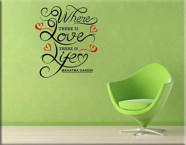 adesivi murali frase Mahatma Gandhi arredo