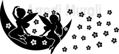 Adesivi da parete flower and fairy cameretta bimba