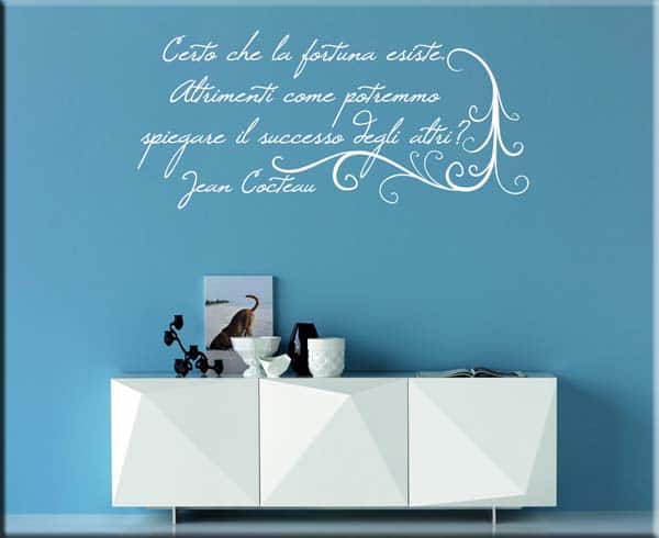 adesivi murali frase Jean Cocteau arredo