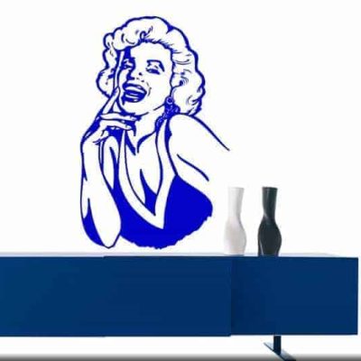 adesivi da parete volto Marilyn Monroe arredo