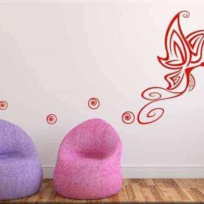 adesivi murali farfalla stilizzata arredo