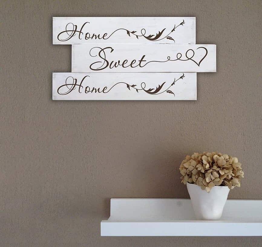 Arredo shabby chic pannelli murali in legno home sweet
