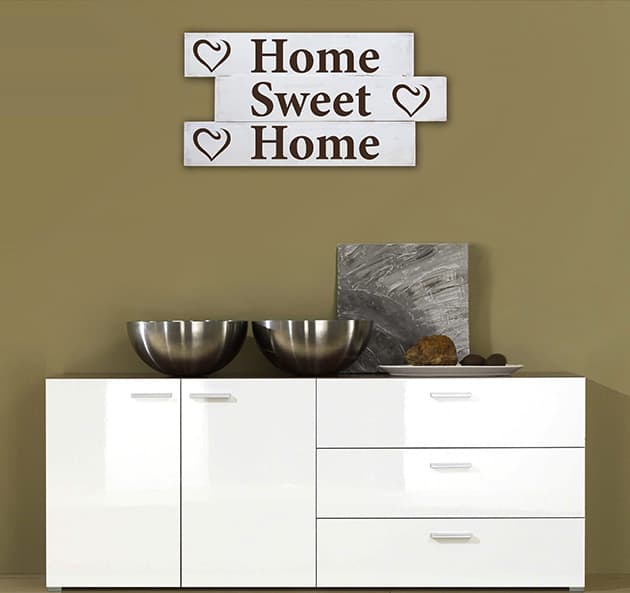 Pannelli decorativi shabby chic in legno frase casa home