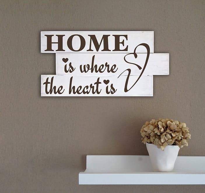 Pannelli decorativi shabby chic in legno frase casa