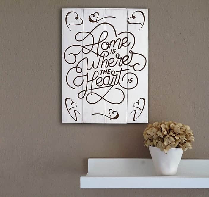 Pannelli decorativi shabby chic in legno frase home